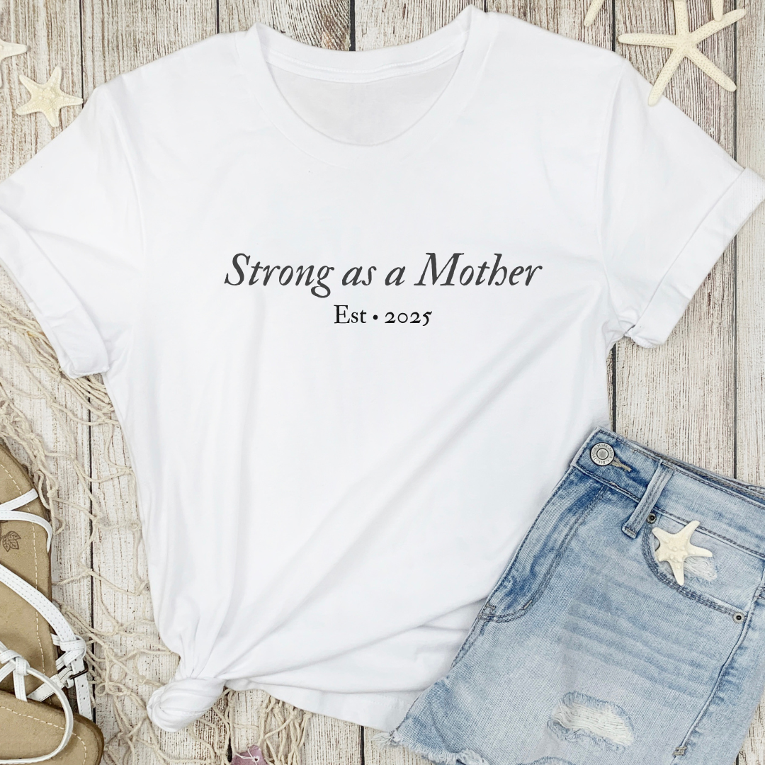 Custom mom shirt gift for strong mom motivational shirt custom child year birth t-shirt for new mom gift for sister custom gift daughter mom