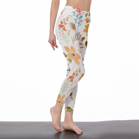 All-Over Print Women's High Waist Leggings | Side Stitch Closure