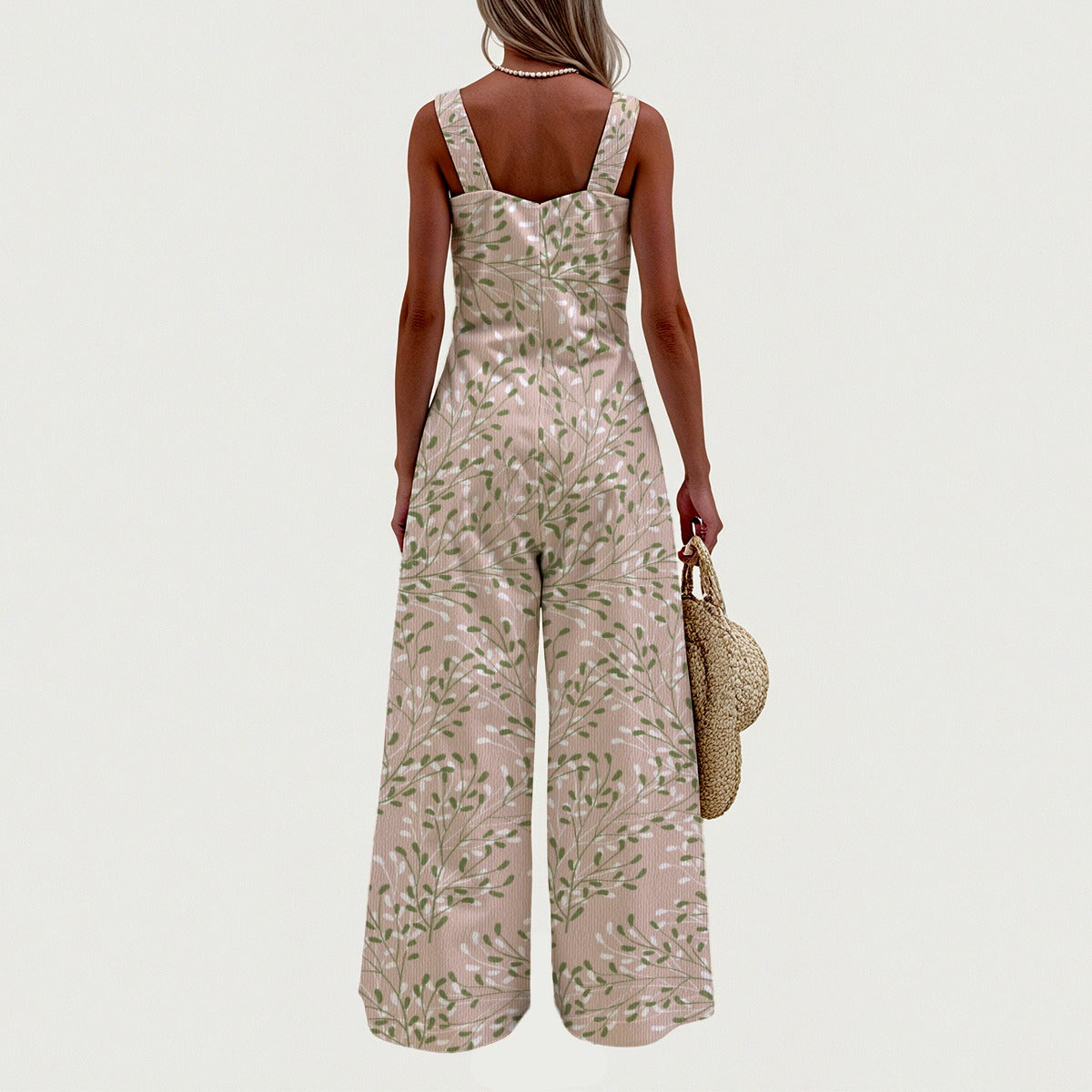 Custom Design All-Over Print Women's Wide-Leg Jumpsuit