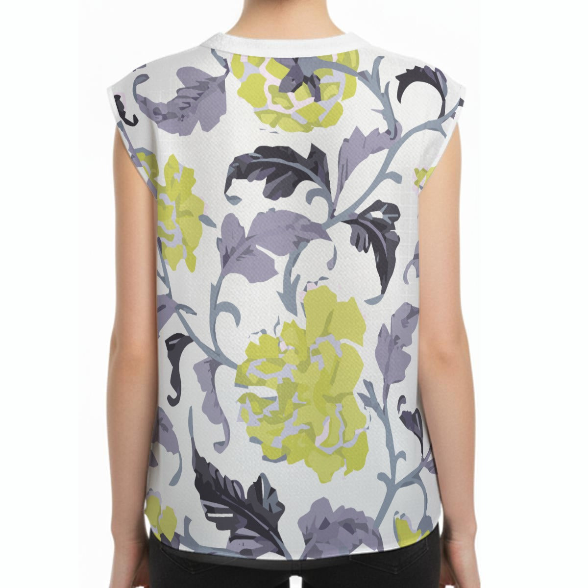 All-Over Print Customizable Women’s Sleeveless Blouse
