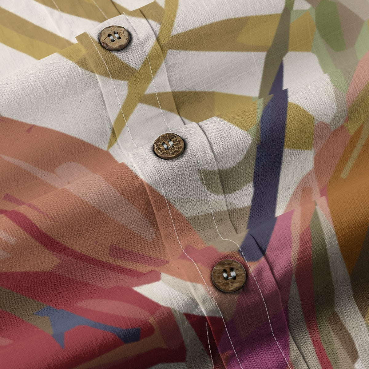 Custom All-Over Print Men's Breathable Cotton Shirt