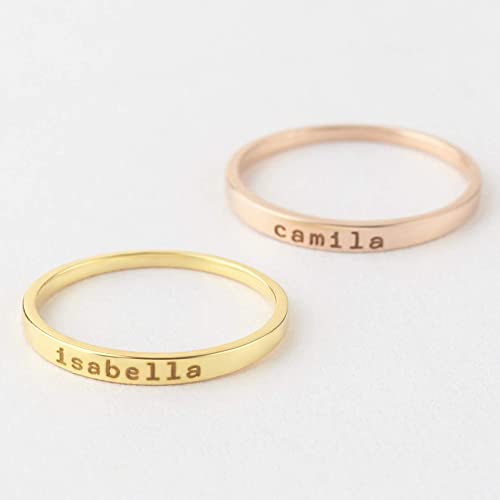 Stackable Mom Ring Mama Custom Name Ring Mama Stacked Ring with Kid Name Mother Ring Gift Idea for Birthday Mom Friend Gift Idea 3 Name Ring