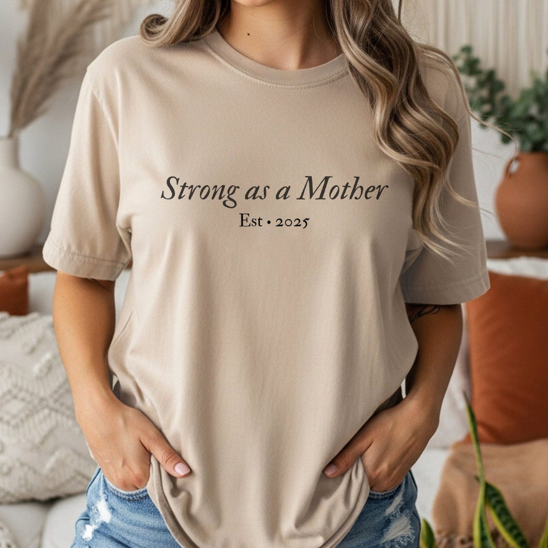 Custom mom shirt gift for strong mom motivational shirt custom child year birth t-shirt for new mom gift for sister custom gift daughter mom