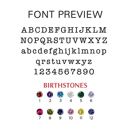 Name Necklace for Friend Mom Family Necklace 4-Sided Bar Necklace with Birthstone Vertical Bar Necklace for Mom Custom Name Necklace for Mom