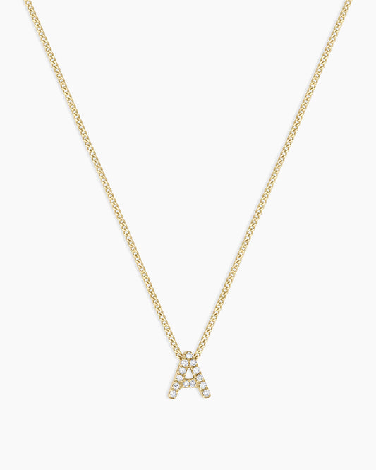 Diamond Alphabet Necklace