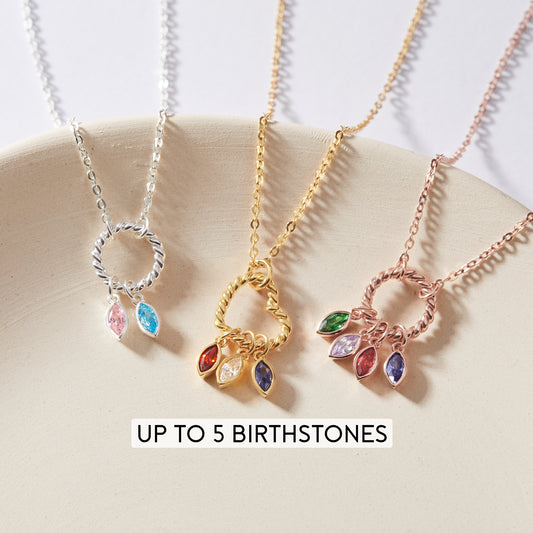 Birthstone Jewelry For Mom, Mother Necklace With Birthstone