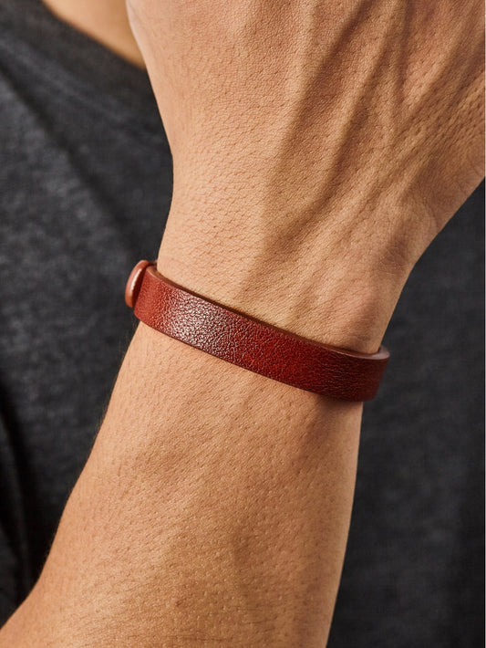 Leather Bracelet for Boyfriend Anniversary Gift Husband Roman Numeral and Message Bracelet Anniversary Gift for Him Male Bestfriend Gift