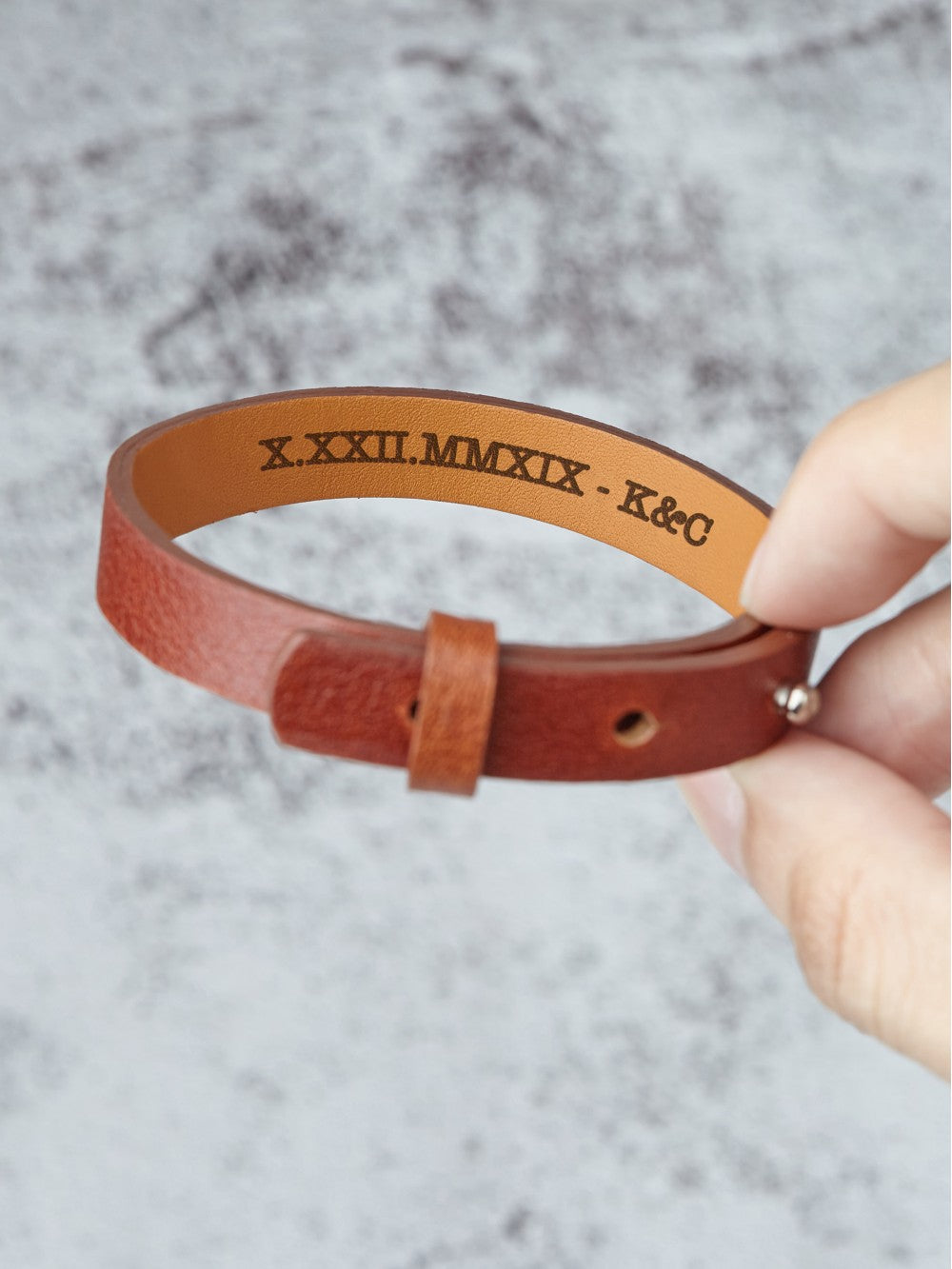 Leather Bracelet for Boyfriend Anniversary Gift Husband Roman Numeral and Message Bracelet Anniversary Gift for Him Male Bestfriend Gift