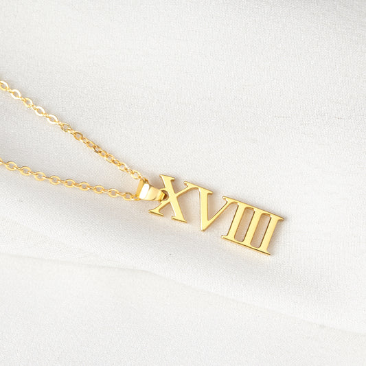 Roman Numerals Necklace, Birthday Gift For Her, Mom Birthday Gift