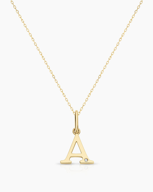 Letter charm necklace for wife initial charm necklace for sister gold letter charm gift for her gold necklace with initial charm birthday