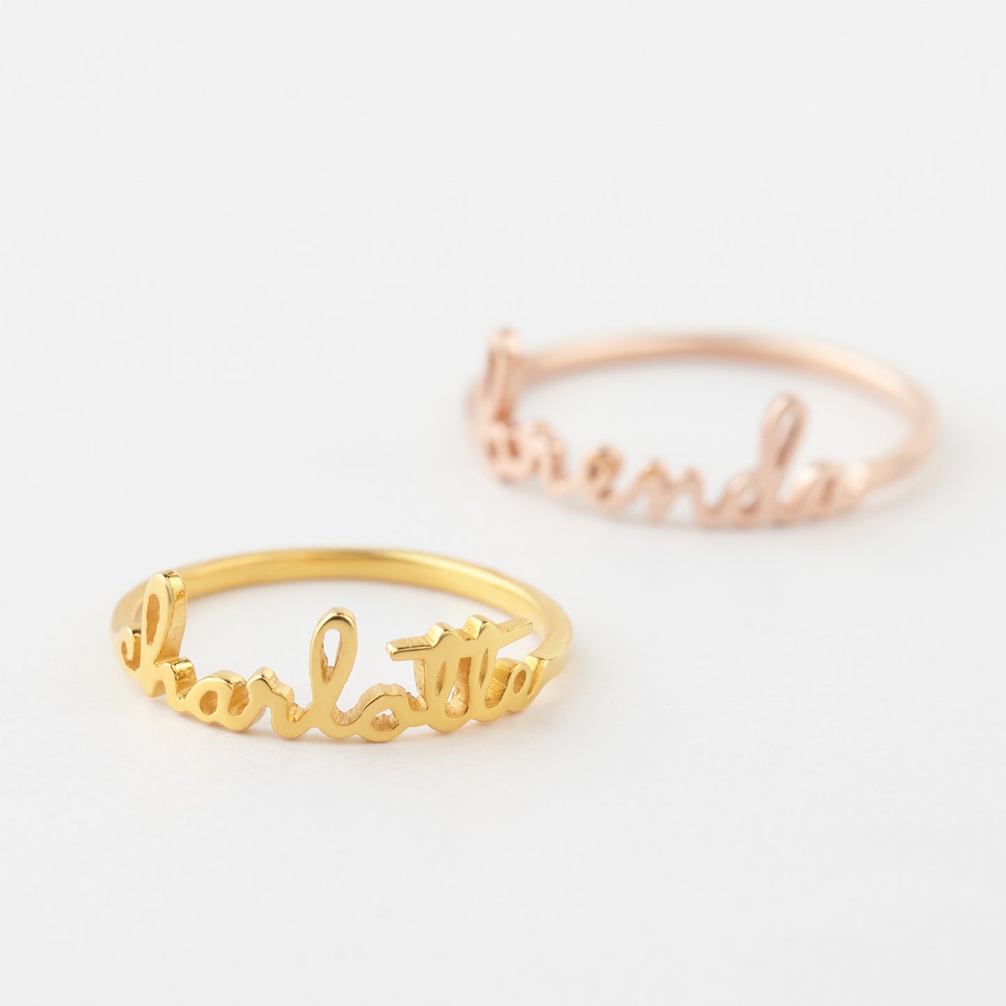 name cursive rings
