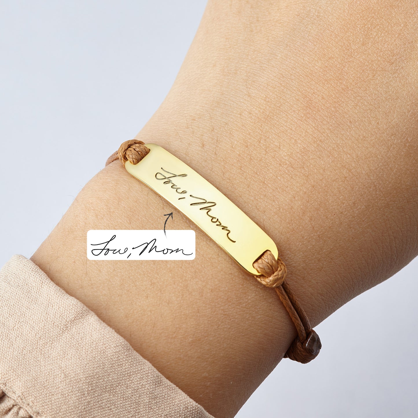Custom Handwriting Bracelet for Women Handwritten Signature Jewelry Gift for Girlfriend Bestfriends Bracelets for Women Leather Bracelet