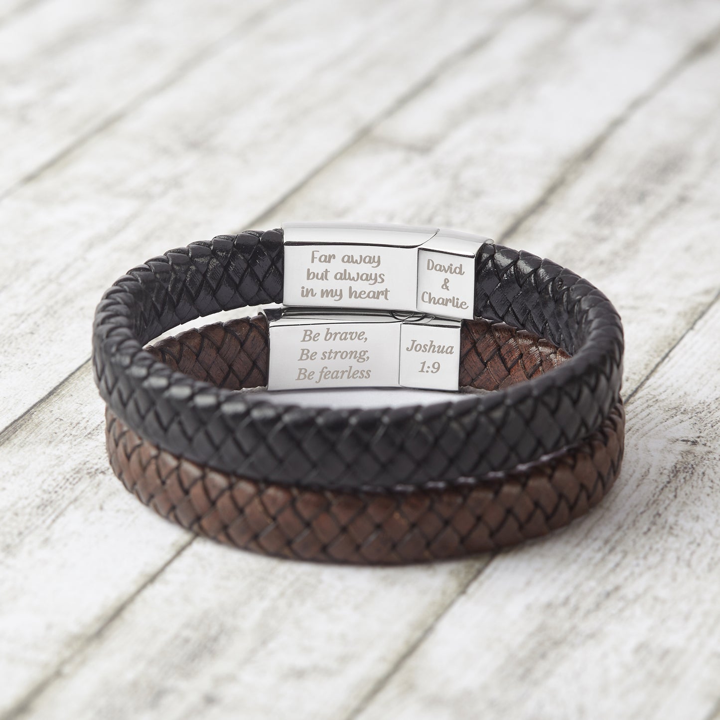 Personalized Leather Bracelet With Hidden Message Boyfriend Gift Bacelet for Husband Bracelet for Son From Parents Birthday Gift for Him