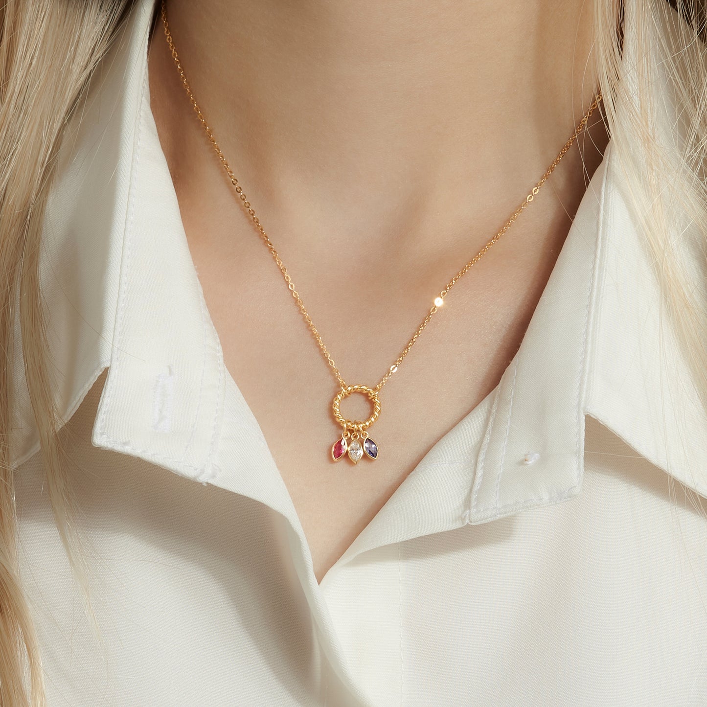 Birthstone Jewelry For Mom, Mother Necklace With Birthstone