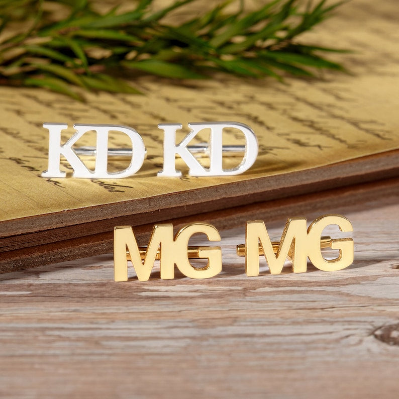 Metal Groom Cufflinks Personalize for Husband Perfect Gift on Special Day from Wife Engraved Silver Cufflinks Wedding Accessories for Men