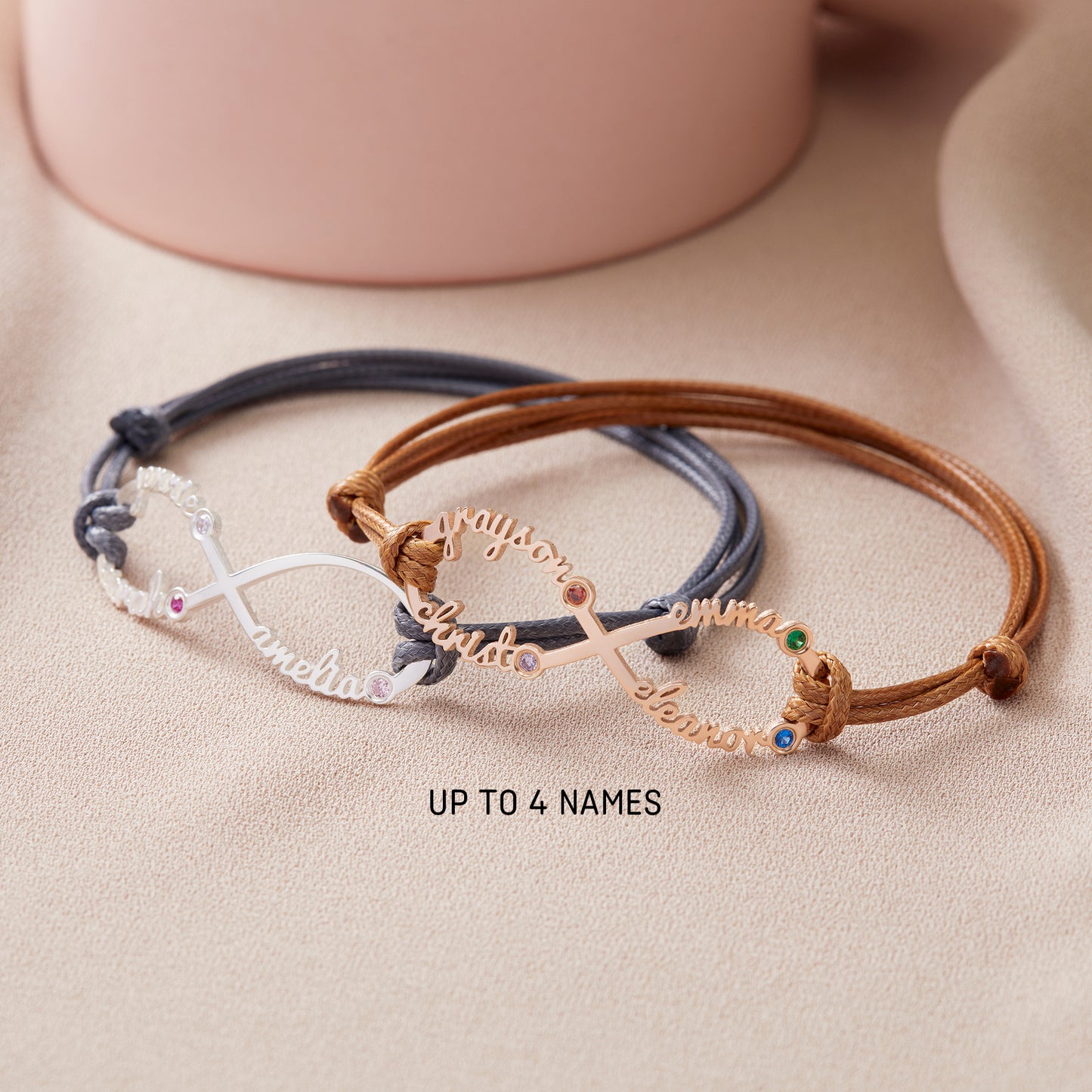 Mom Bracelet with Kids Names Infinity Name Bracelet Gift for Mom Birthday Gift Accessory for Mom