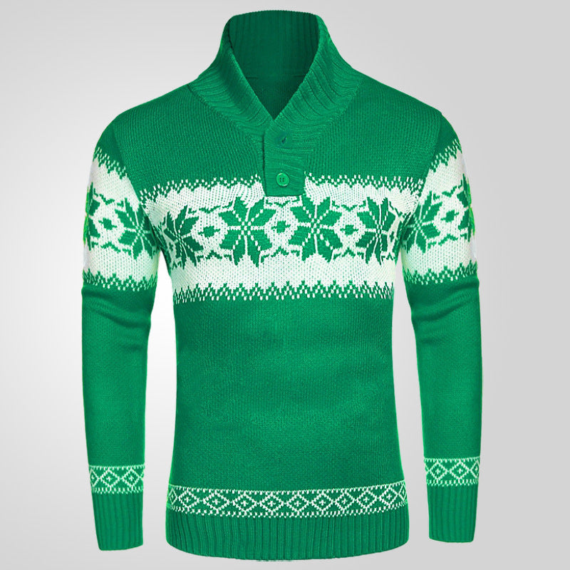 Men's New Pullover Sweater Autumn And Winter Long Sleeved Christmas