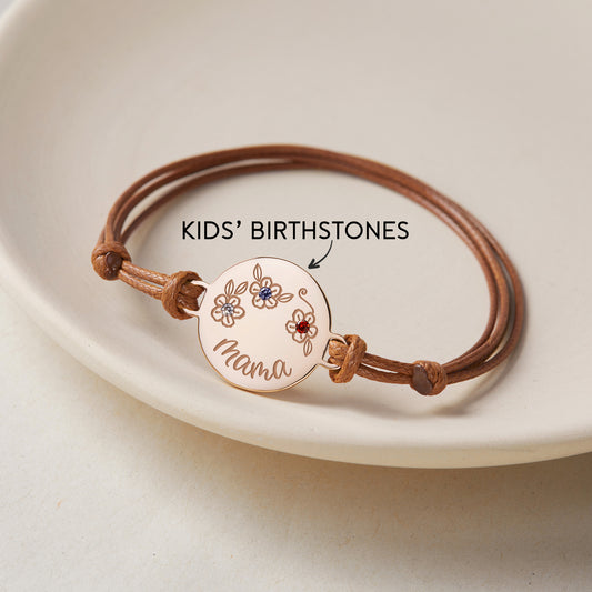 Mother Birthstone Bracelet, Gift for Mom, Bracelet For Mom