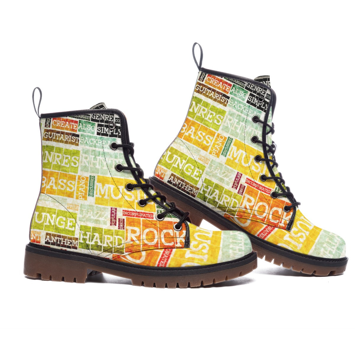Customizable All-Over Print Men's Martin Short Boots