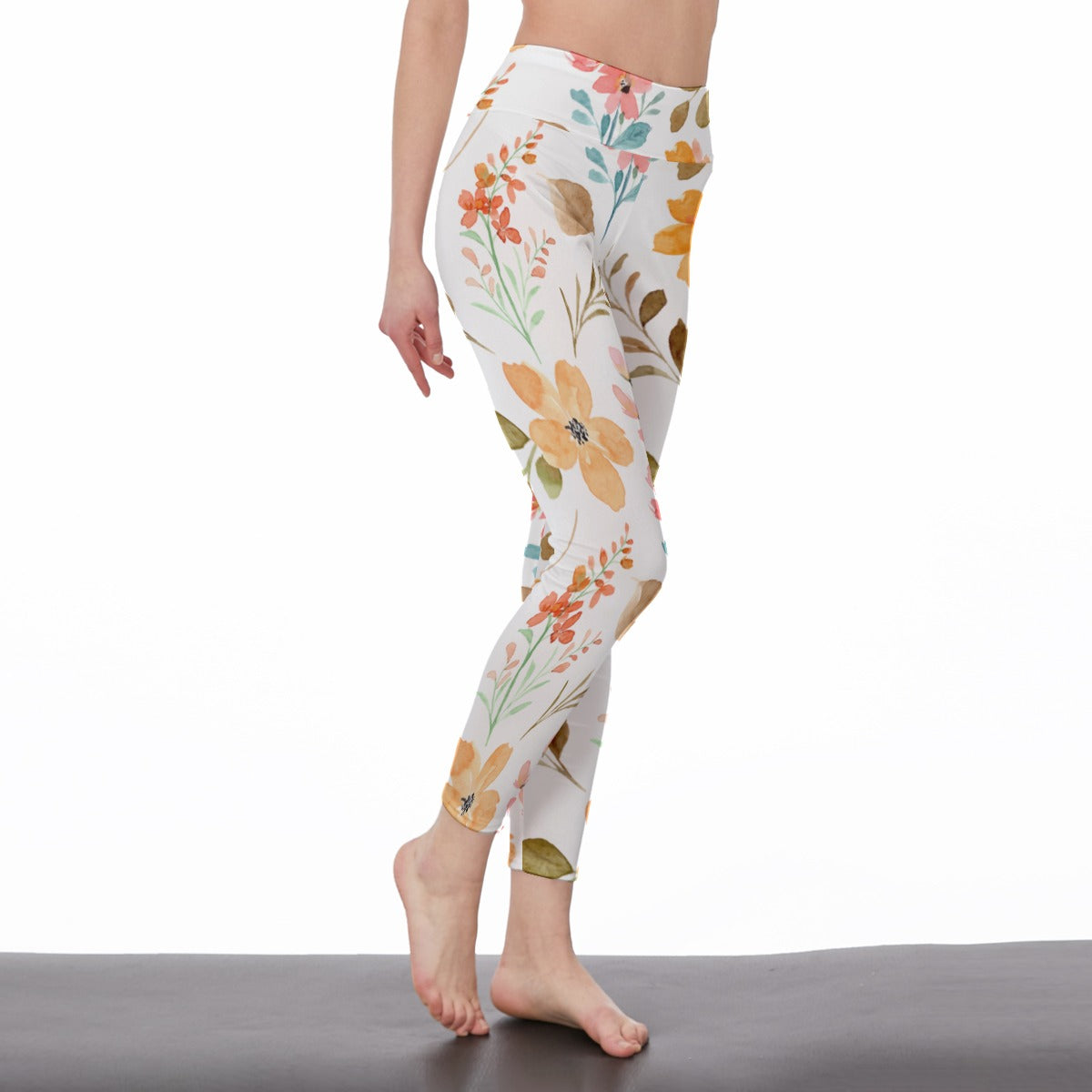 All-Over Print Women's High Waist Leggings | Side Stitch Closure