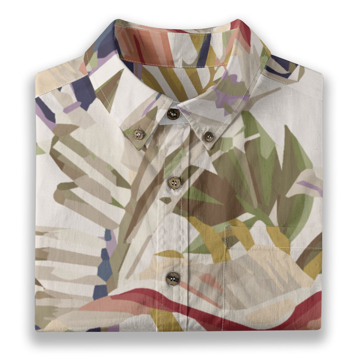 Custom All-Over Print Men's Breathable Cotton Shirt