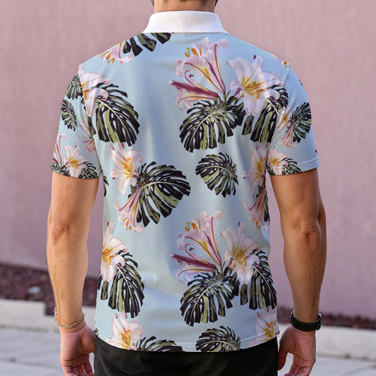 Customizable All-Over Print Men's Polo Collar Jersey