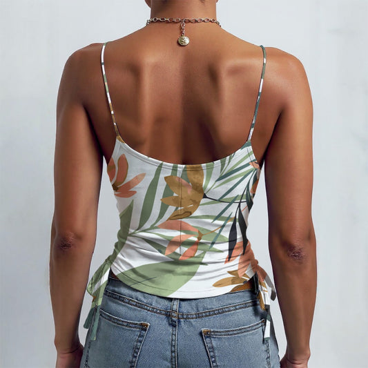 All-over Print Drawstring Camisole Customizable Print Design