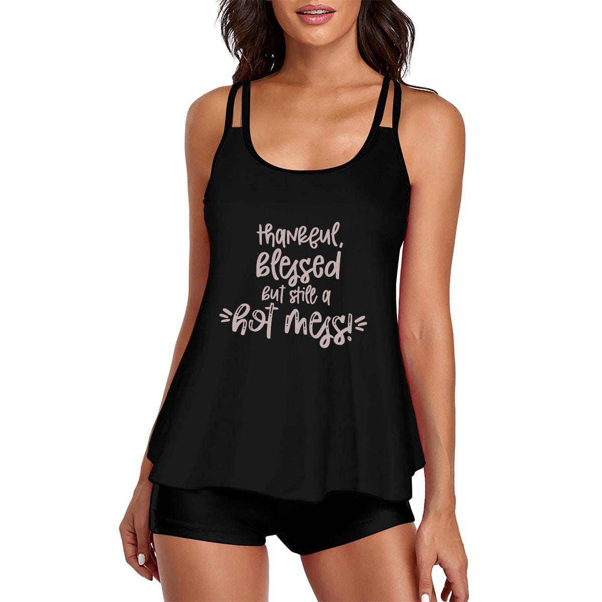 Women's Sling Two-Piece Swimsuit Set Custom Design Personalized Swimsuit