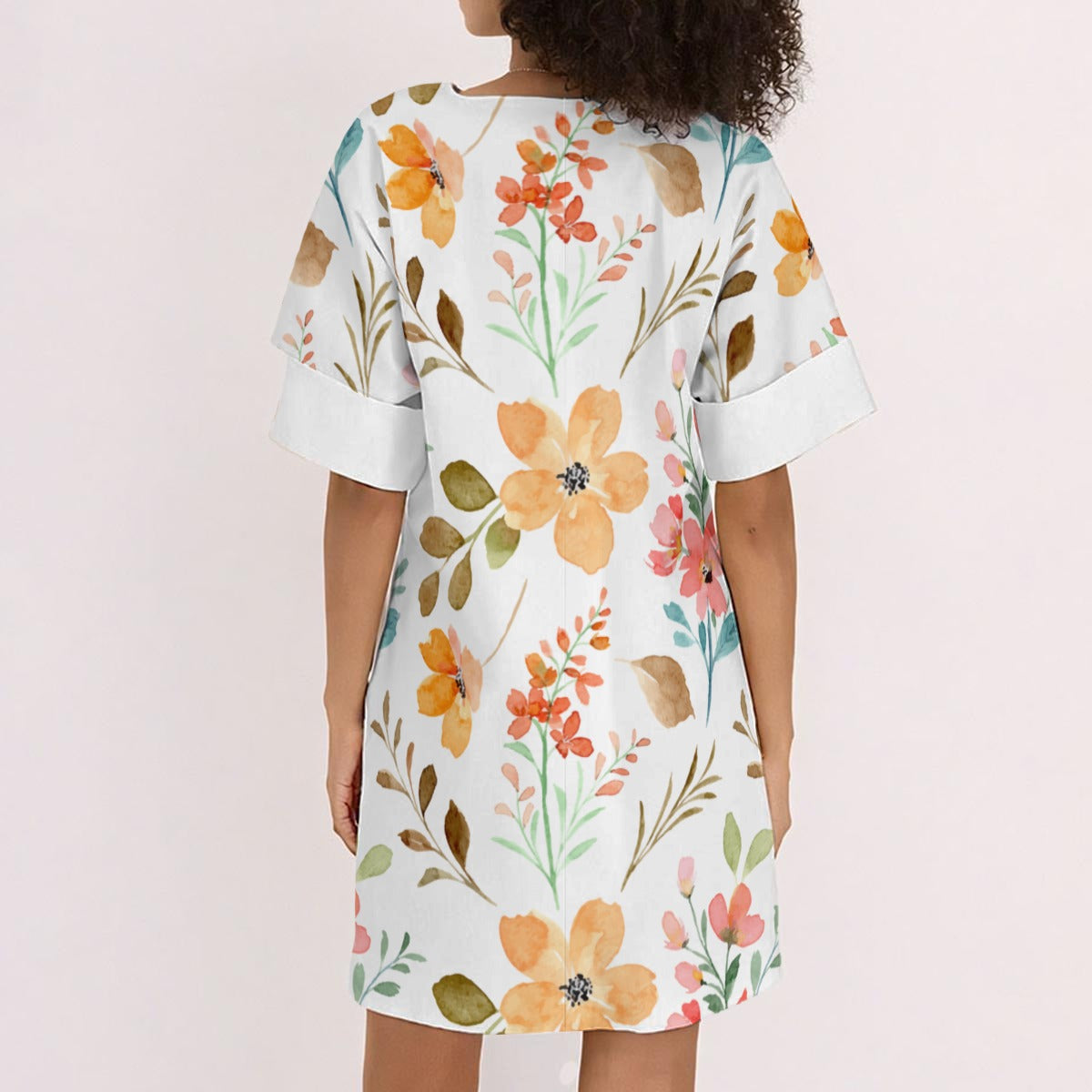 Customizable Design All-Over Print Women's V-neck corset dress
