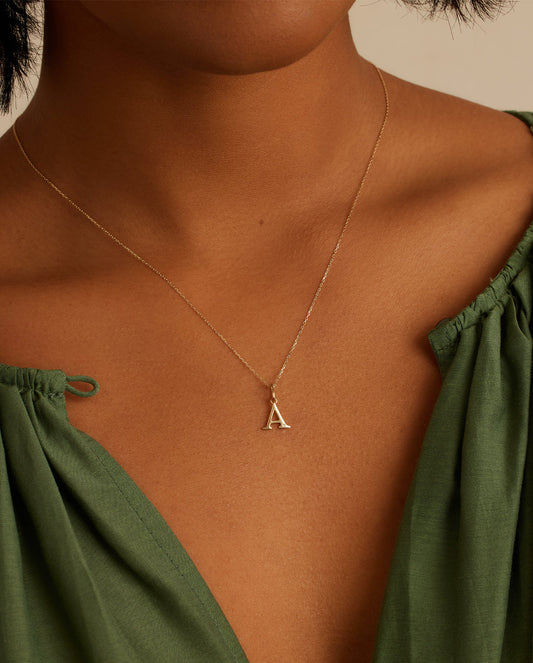 Letter charm necklace for wife initial charm necklace for sister gold letter charm gift for her gold necklace with initial charm birthday