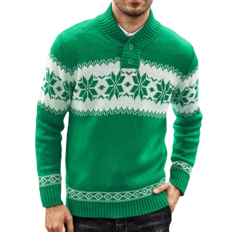 Men's New Pullover Sweater Autumn And Winter Long Sleeved Christmas
