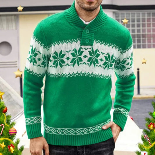 Men's New Pullover Sweater Autumn And Winter Long Sleeved Christmas