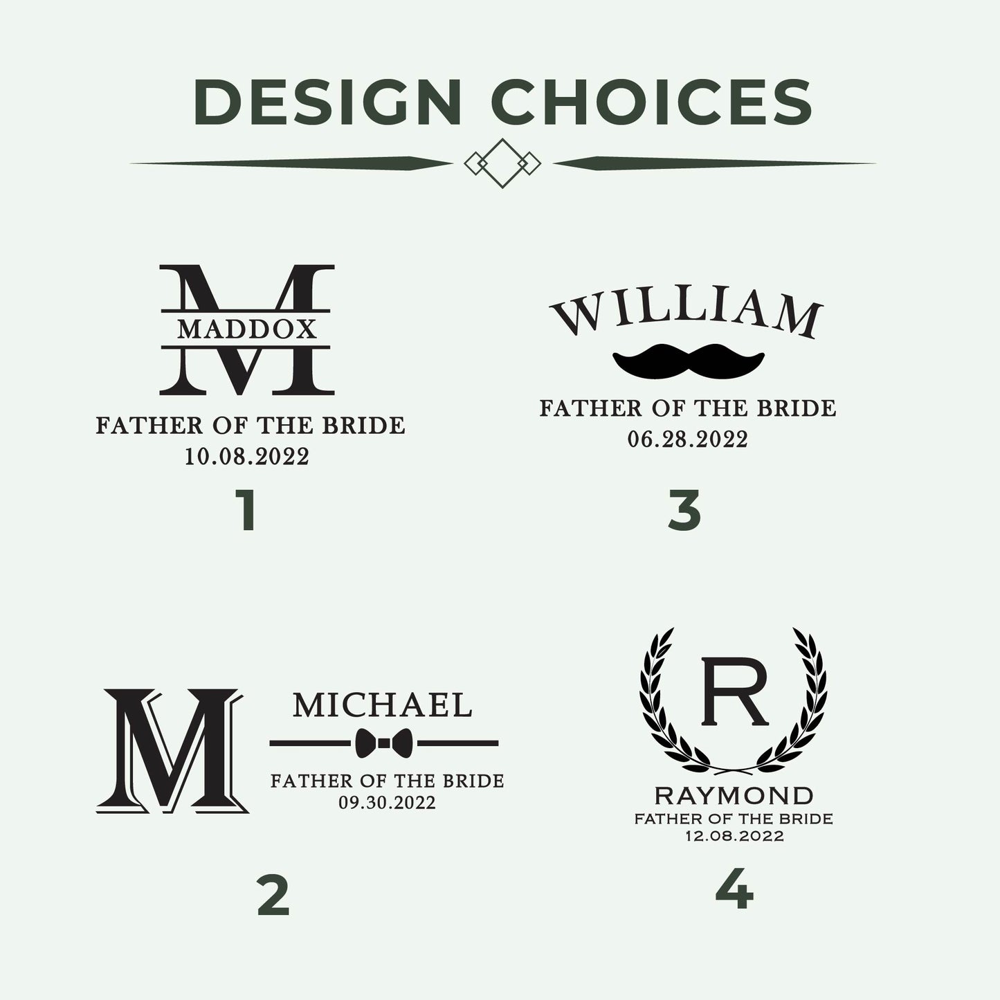 Custom Wood Cufflinks Box Groomsmen Cufflinks Monogram Cufflinks for Groom Gift for Father in Law Cufflinks for Soon To Be Husband