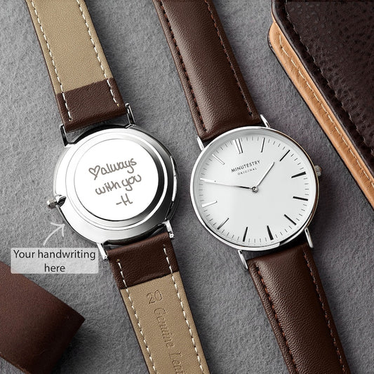 Handwriting Gifts for Groom, Engraved Watch for Men