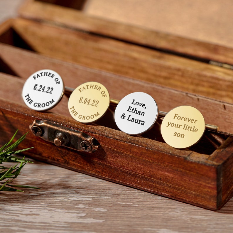 Personalized Cufflinks, Father Of The Groom Gift, Dad Gift from Son