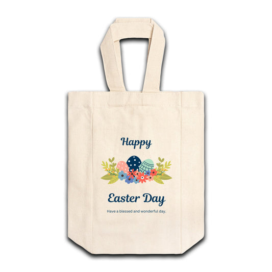 Easter Double Wine Tote Bag