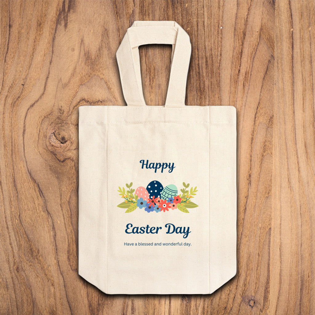 Easter Double Wine Tote Bag