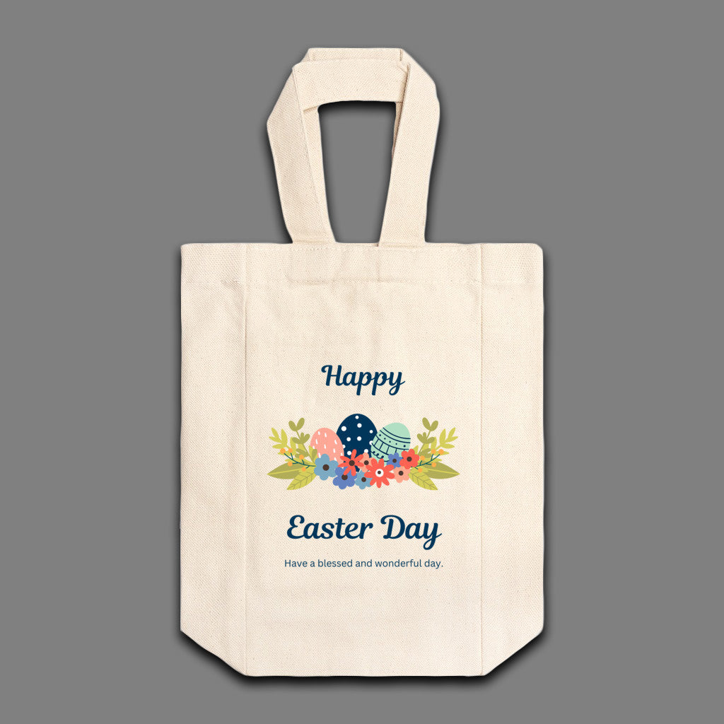 Easter Double Wine Tote Bag