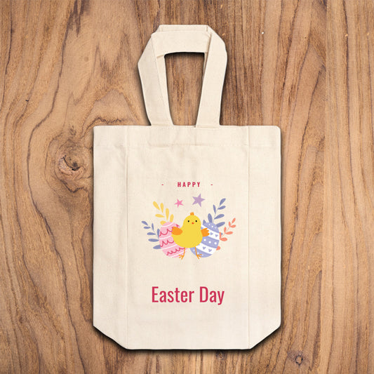 Happy Easter Double Wine Tote Bag