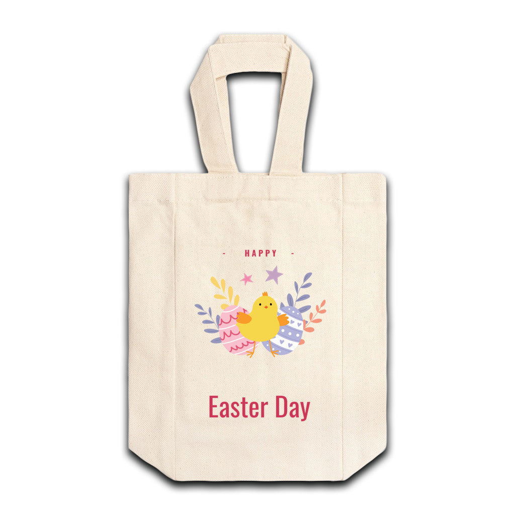 Happy Easter Double Wine Tote Bag