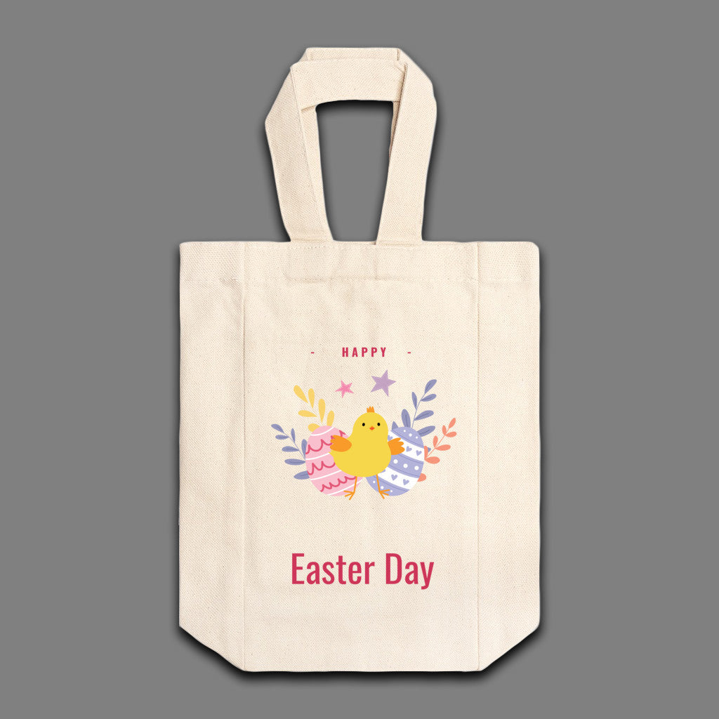 Happy Easter Double Wine Tote Bag